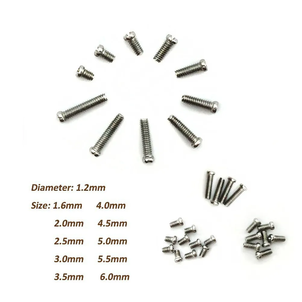 10 Size Stainless Steel Micro Screw Kit for Eyeglasses Sunglasses Watches Camera Computer Repair Organized Dispenser Case Watch