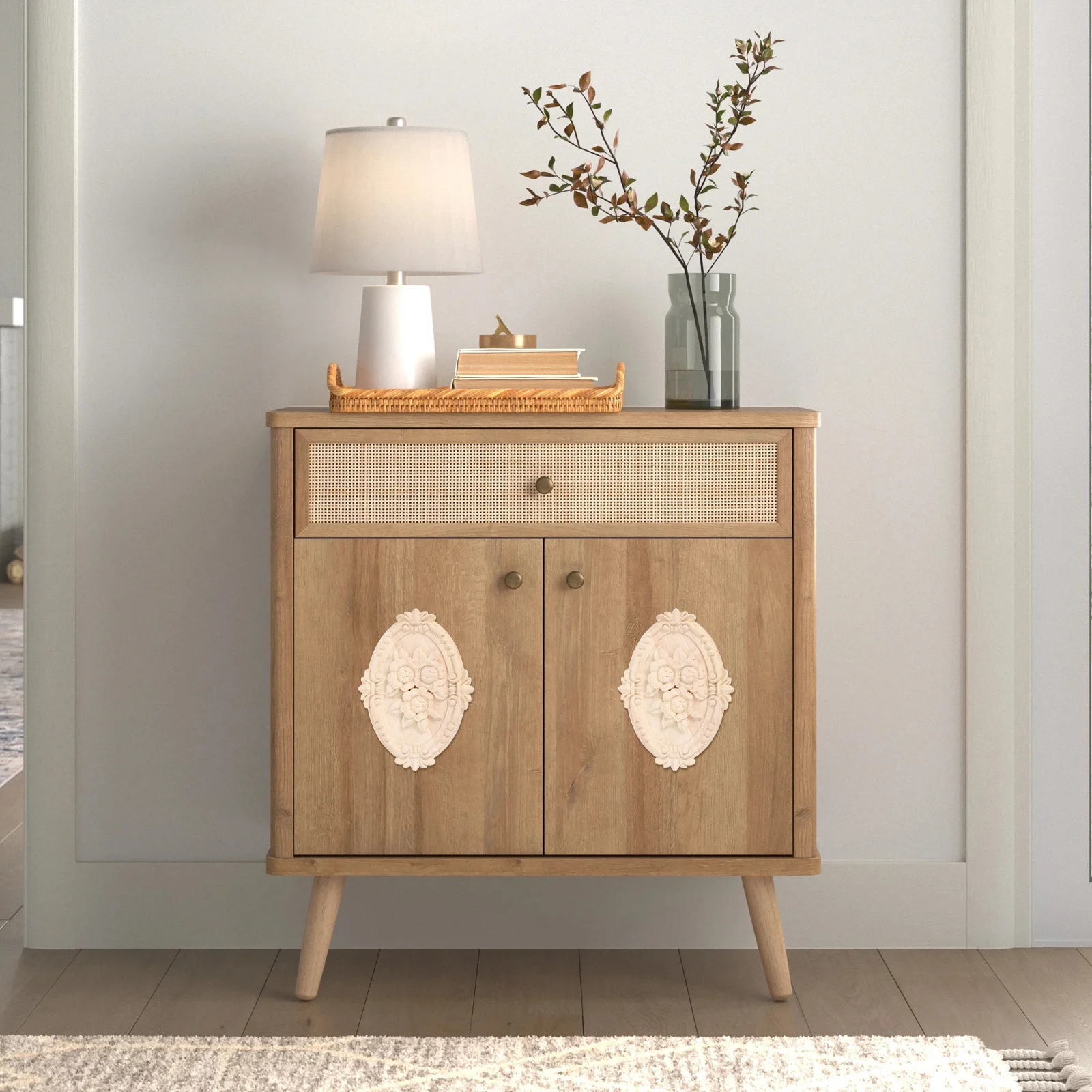 

Rose Floral Wooden Carved Oval Applique Decorative Onlay for Furniture Cabinet Doors Wood Carving Ornaments Wooden Furniture