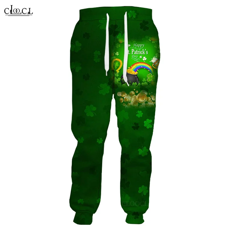 CLOOCL الأيرلندية سانت باتريك يوم Sweatpant ثلاثية الأبعاد طباعة بنطلون الرجال النساء Harajuku الركض بانت الشارع الشهير عادية بانت انخفاض الشحن