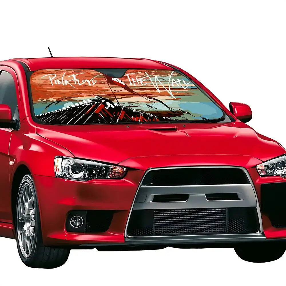 

P-Pink The Wall F-Floyd Car SunShade Windscreen Front Window Visor 70x130cm Sun Visor Solar Protect Plaid Gift Novelty Car