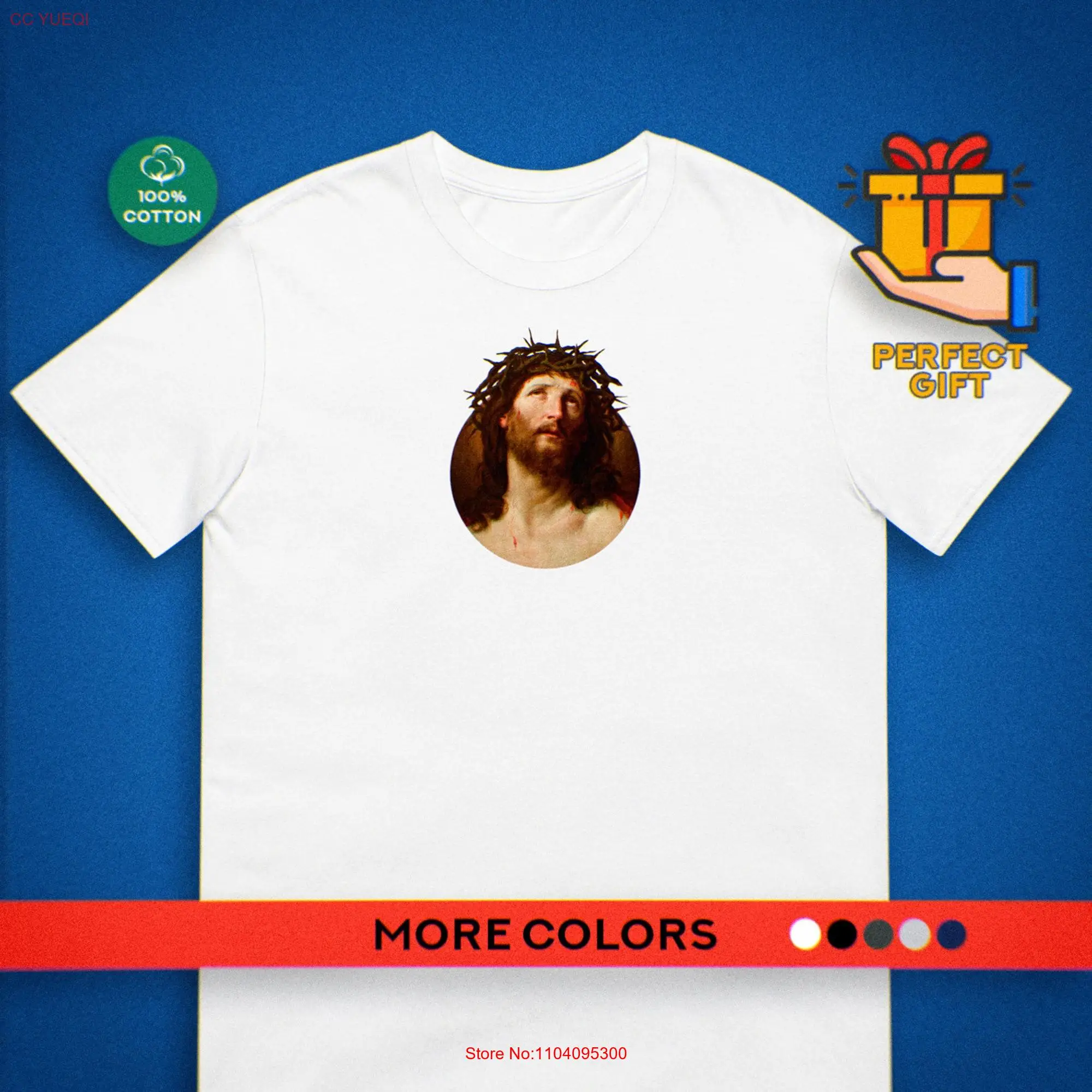 Jesus Christ T Shirt Guido Reni religious Art History long or short sleeves