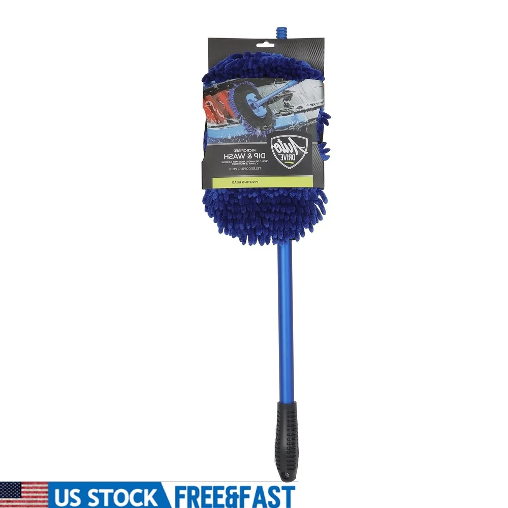 

Швабра из микрофибры, телескопическая ручка, чехол из синели, легкая эргономичная щетка для влажной и сухой чистки, домашний офис, автомобиль, грузовик, автофургон