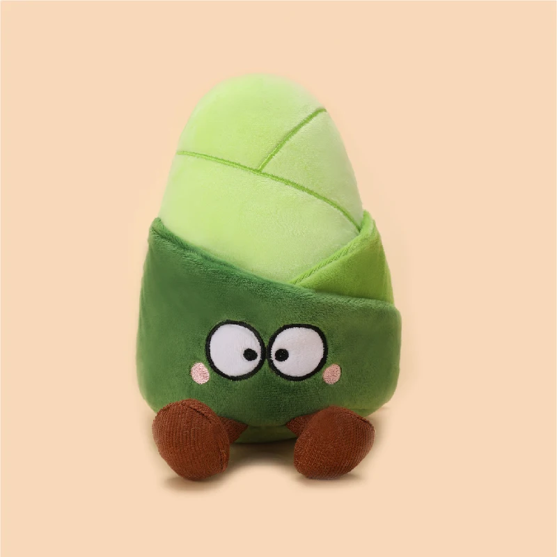 25CM Kawaii dibujos animados Anime ojos grandes brotes de bambú juguete de peluche lindos brotes de bambú juguete de peluche niños planta felpa muñeca hecha a mano regalos