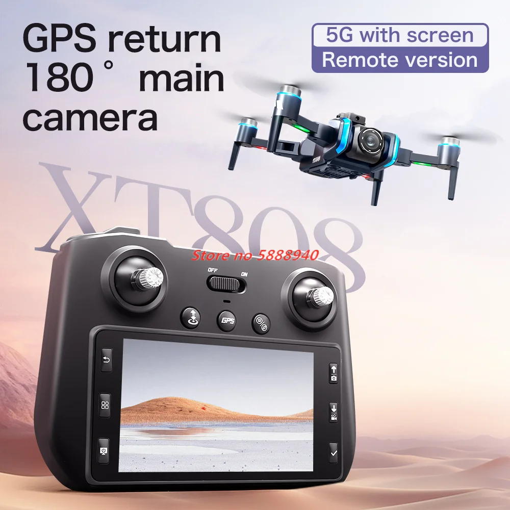GPS Screen Drone Professional 8K HD Dual Camera Obstacle Avoidance 5G Wifi FPV Brushless Foldable Quadcopter Brushless RC Dron