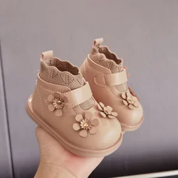 2023  Winter Children's Walking With Plush Insulation Cotton Shoes Soft Soles Breathable New Baby Girl Princess Shoes