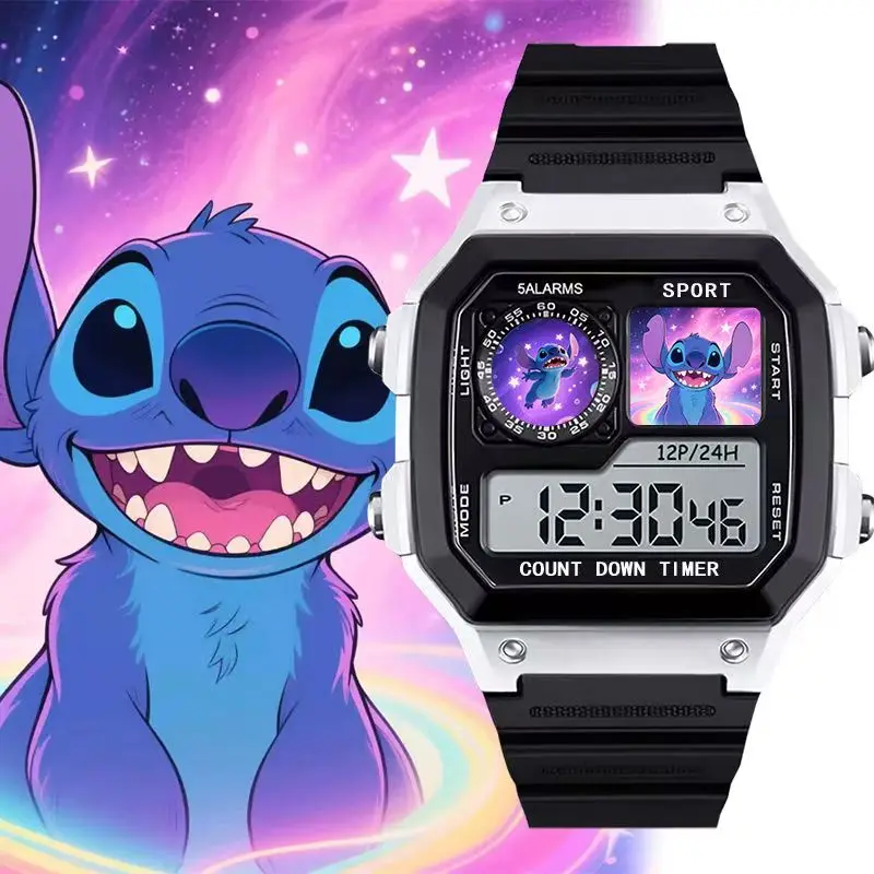Cartoon Stitch Children's Watch Interstellar Baby Children's Night Light Watch Fashion Versatile Watch Creative Gift