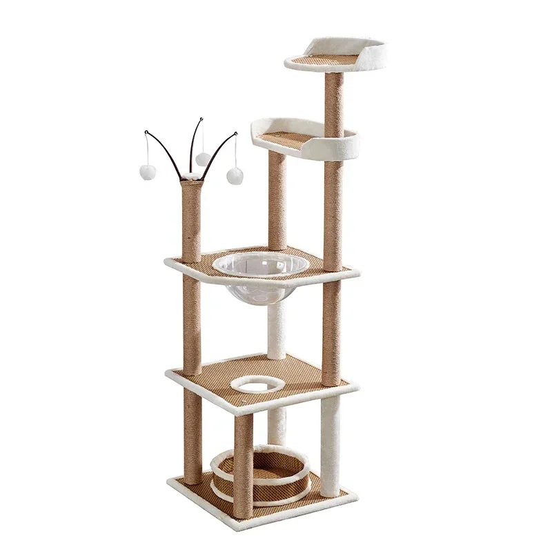 

Cat climbing frame, cat nest and cat tree integrated space capsule, jumping platform, rattan rack, special clearance,