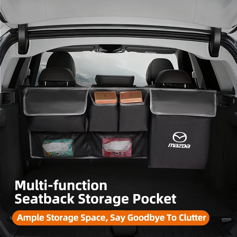 Car Seatback Organizer Tools Storage Bag Trunk Stowing Pocket For Mazda 6 3 CX5 5 2 323 CX7 Demio Atenza Axela MX30 CX30 CX3 CX9 6