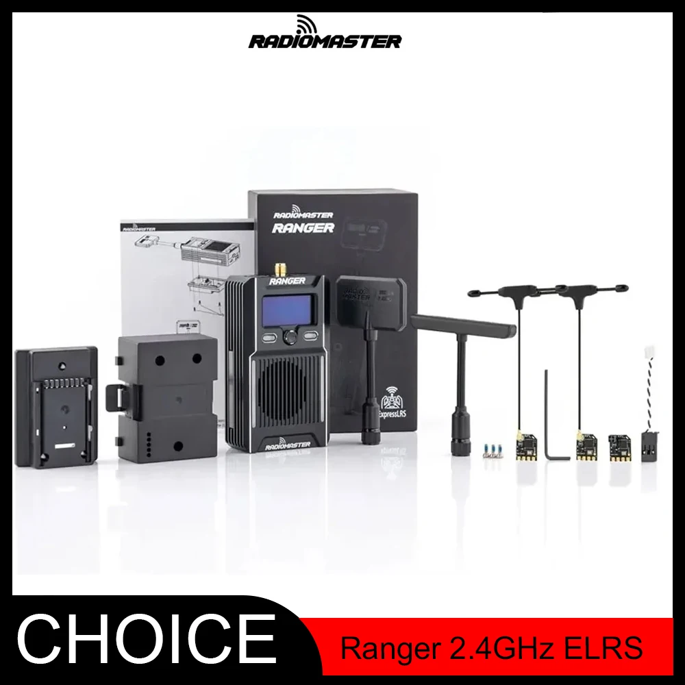 

RadioMaster Ranger 2.4GHz ELRS Module Combo Set - Micro/Nano RP1/RP2 Receiver for TX16S/TX12/MKII/Zorro FPV Quadcopter