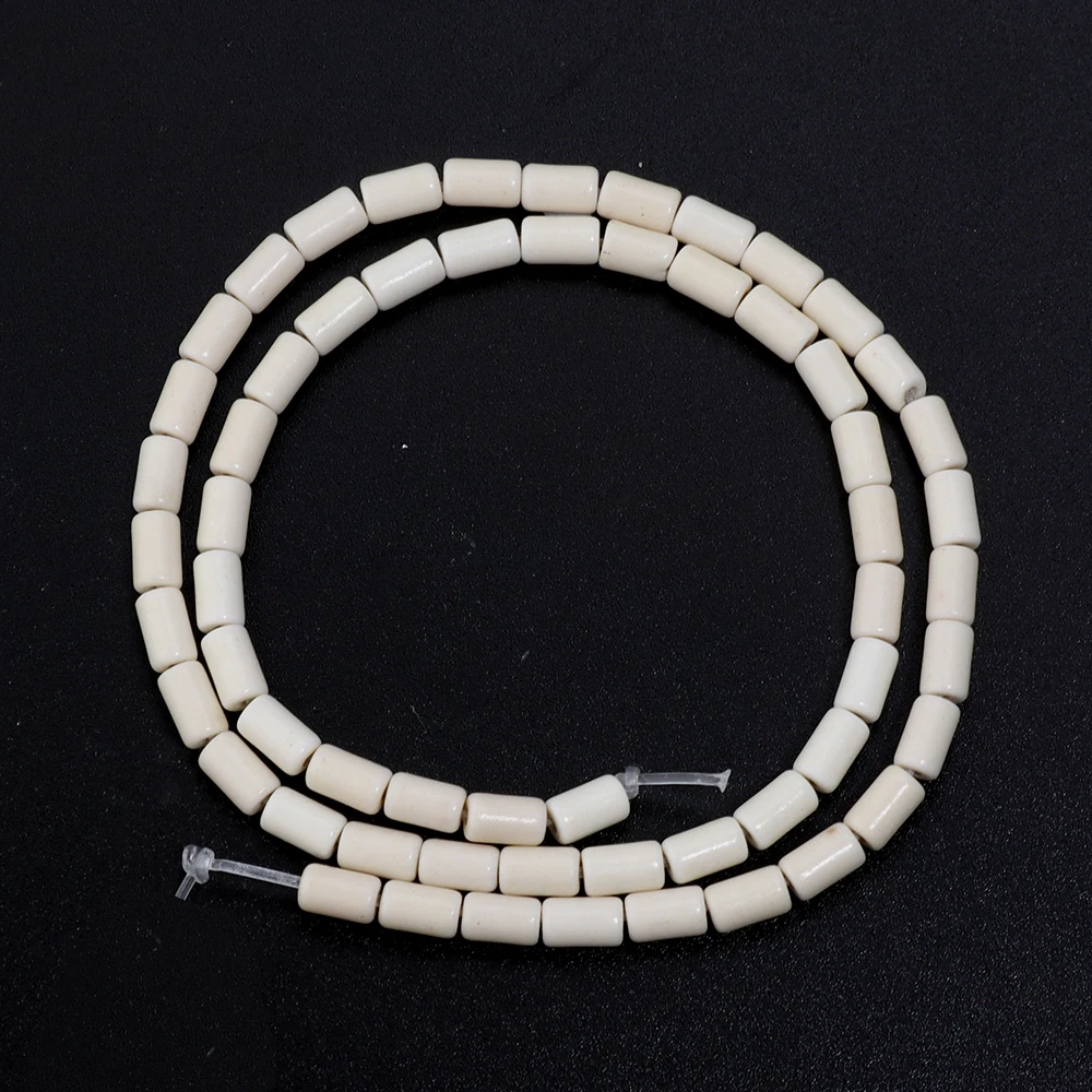 Natuurlijke Turkoois Stenen Kralen Blauw Wit Cilinder Buisvorm Losse Spacer Kralen Voor Sieraden Maken DIY Armbanden Accessoires