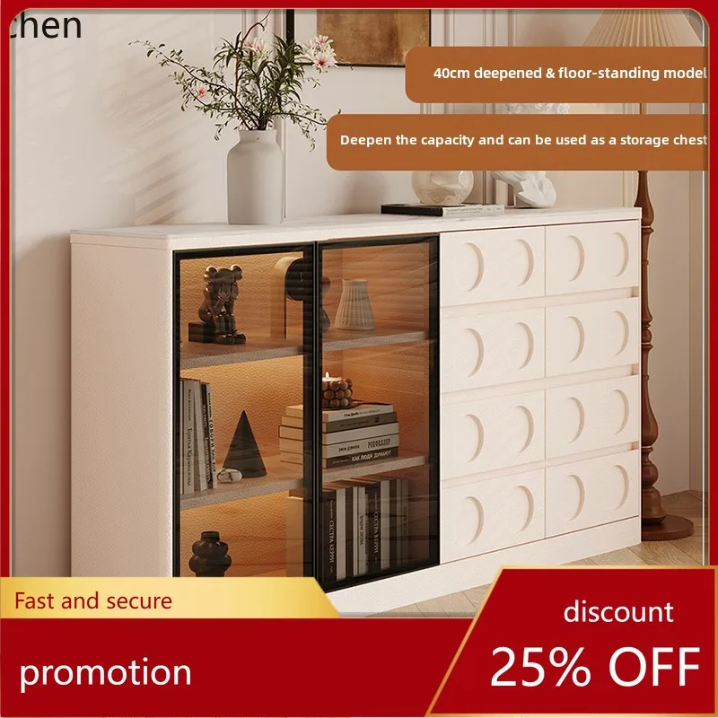 

HXL chest, living room against the wall, floor-to-ceiling storage, light luxury drawer cabinet, white storage cabinet