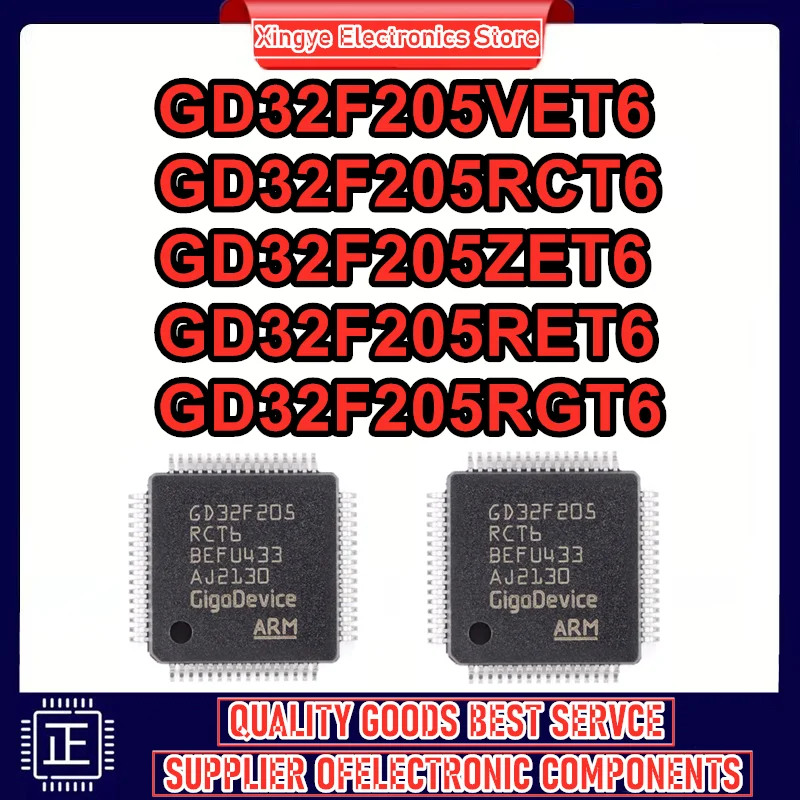 GD32F205VET6 GD32F205ZET6 GD32F205RET6 GD32F205RGT6 GD32F205RCT6  IC MCU Chip LQFP-64 100% New Original in stock