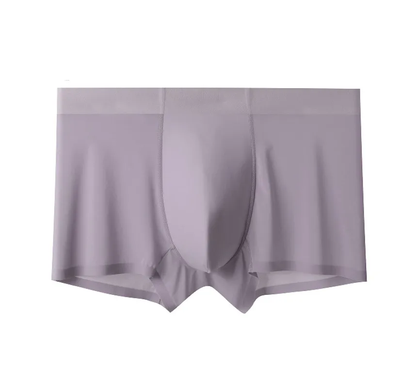 

3pcs/lot New Summer Men's Boxer Shorts Underpants Ice Silk Men's Underwear Youth Men's Plain Seamless Antibacterial Boxer Briefs