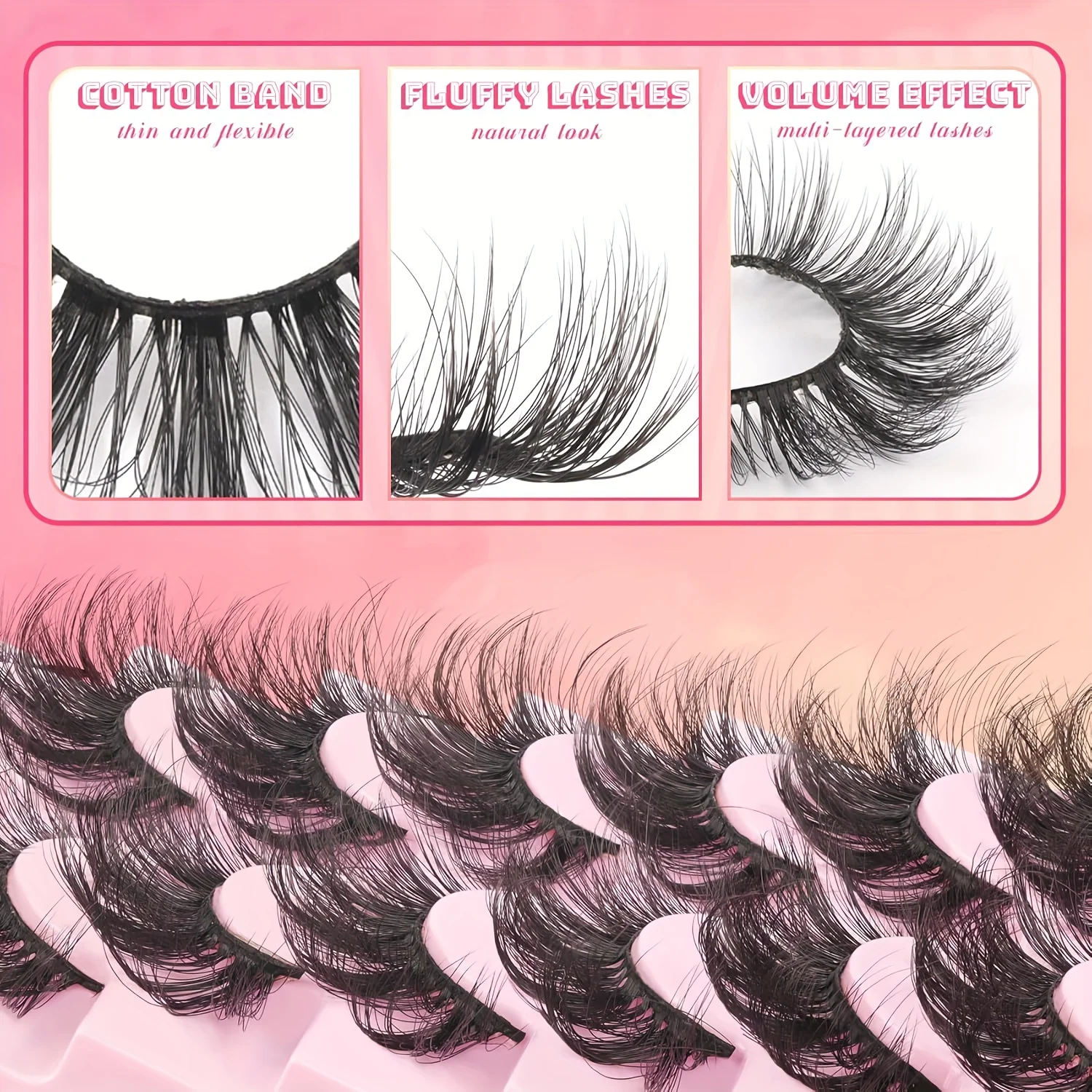 8 paia di ciglia 3D visone Full Strip ciglia di visone artificiale all'ingrosso ciglia finte naturali all'ingrosso trucco W3 W4 W6 W8 G72 Y51