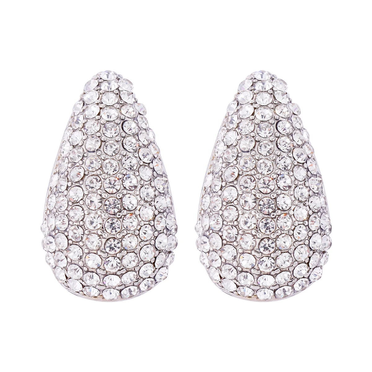 2024 New Exquisite Crystal Teardrop Earrings High-quality Shiny Rhinestone Earrings for Women Elegant Wedding Party Jewelry Gift