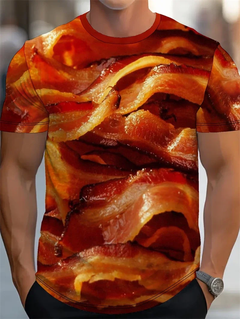 3D delicious food hamburger Printing T Shirt Men Summer Short Sleeve T-Shirt new Women Streetwear Hip Hop Plus Size Tee Tops