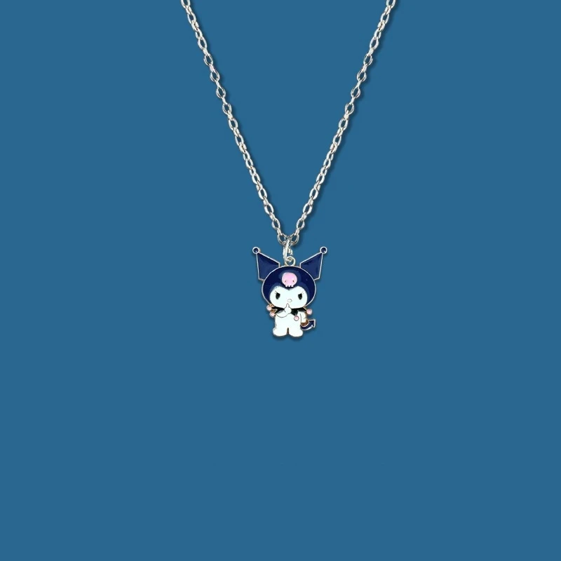 Summer Best Friend Keepsake: Matching Kuromi Necklace Set for Girls – A Pair of Collar Chains for Schoolgirls view 6