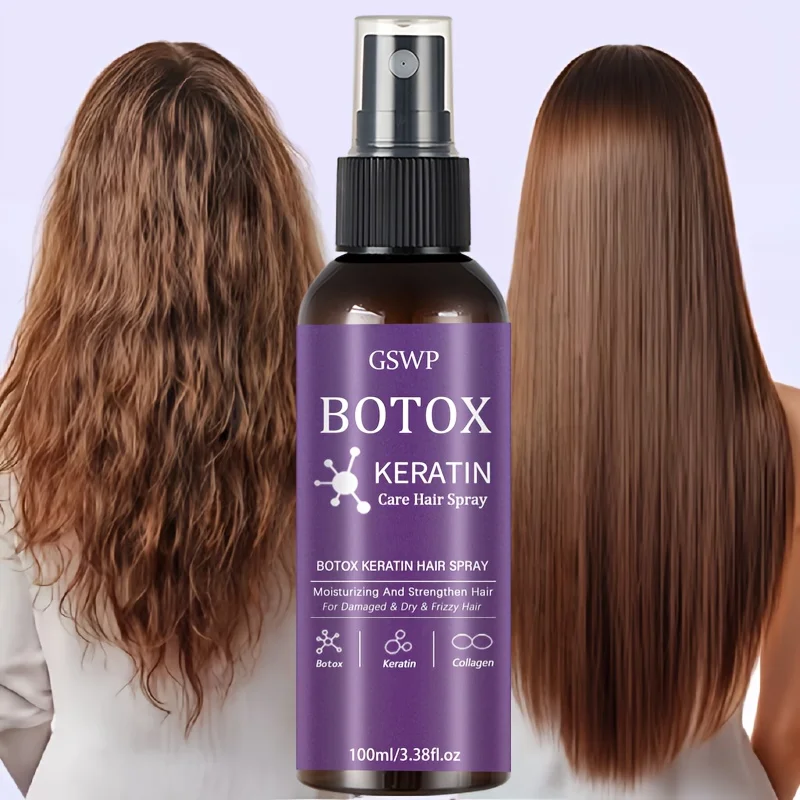 GSWP Botox Keratin Treatment Hair Spray, hidrata y fortalece el cabello, reduce los enredos y las puntas abiertas, no es necesario lavar. 100/200ml