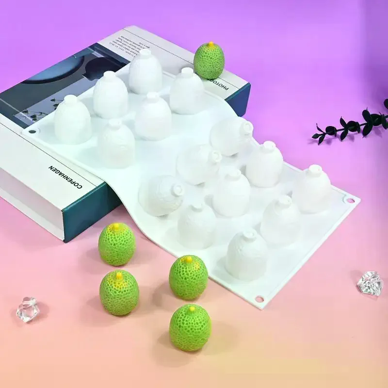 Molde Versátil para Pasteles de Silicona para Creaciones de Mousse con Formas Únicas de Frutas como Melón Hami, Lichi y Uva