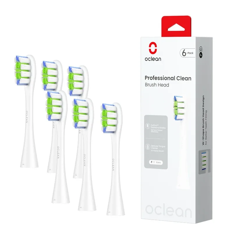 Original Oclean 6pcsReplacement Brush Heads for Oclean Flow/X PRO Elite/X PRO /F1/Z1/One/ Air2 Sonic Electric Toothbrush Nozzles