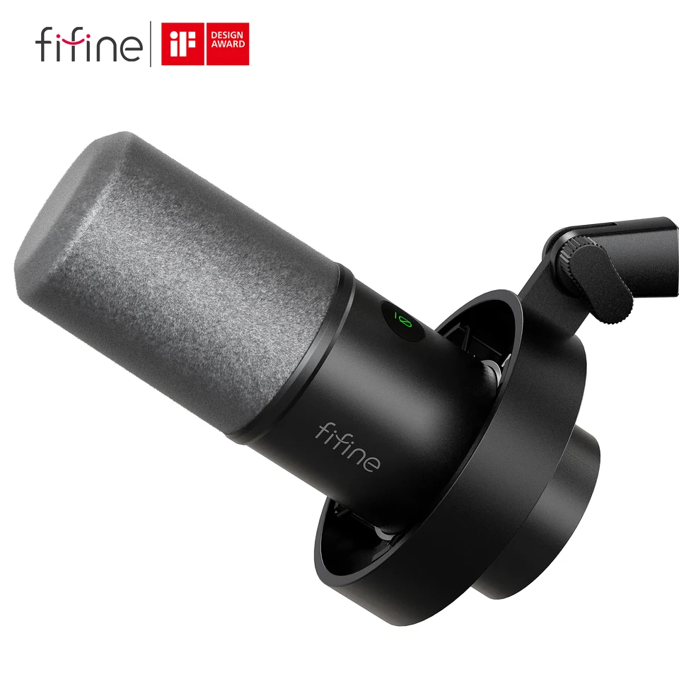 FIFINE Recording XLR Dynamic Microphone with Real-time Monitoring