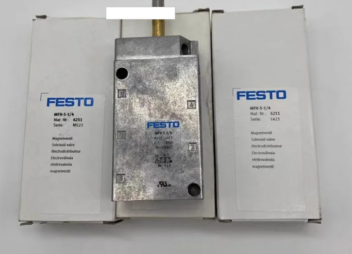 New Original FESTO two five-way solenoid valve MFH-5-1/2 6420 MFH-5-1/4 6211