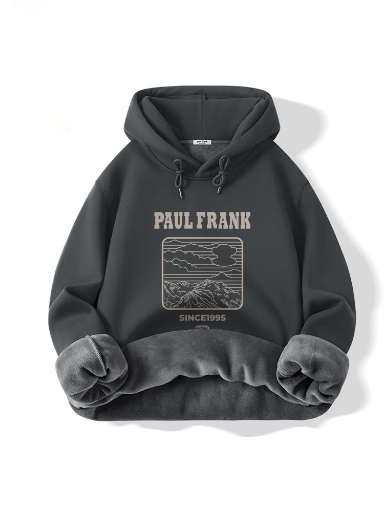 

Heavyweight Hoodie Men's Winter Faion New Fce Thiened Hooded Jaet Casual Sle Warm Cotton Polyester Blend