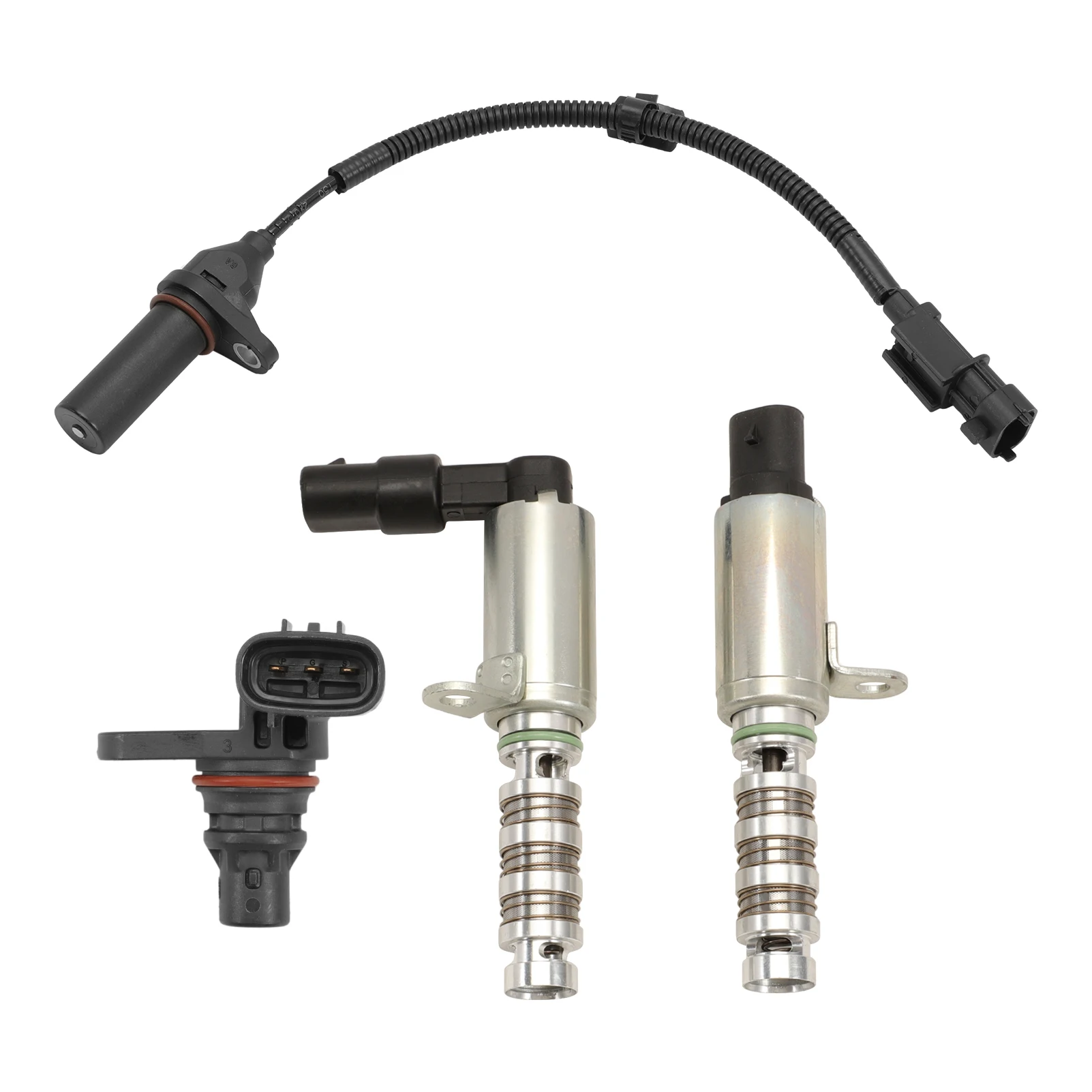 

243552E100 VVT Control Solenoid Crankshaft Position Sensor Kit 39350-2E200 for Hyundai Kia 2016-2021 2.0 L