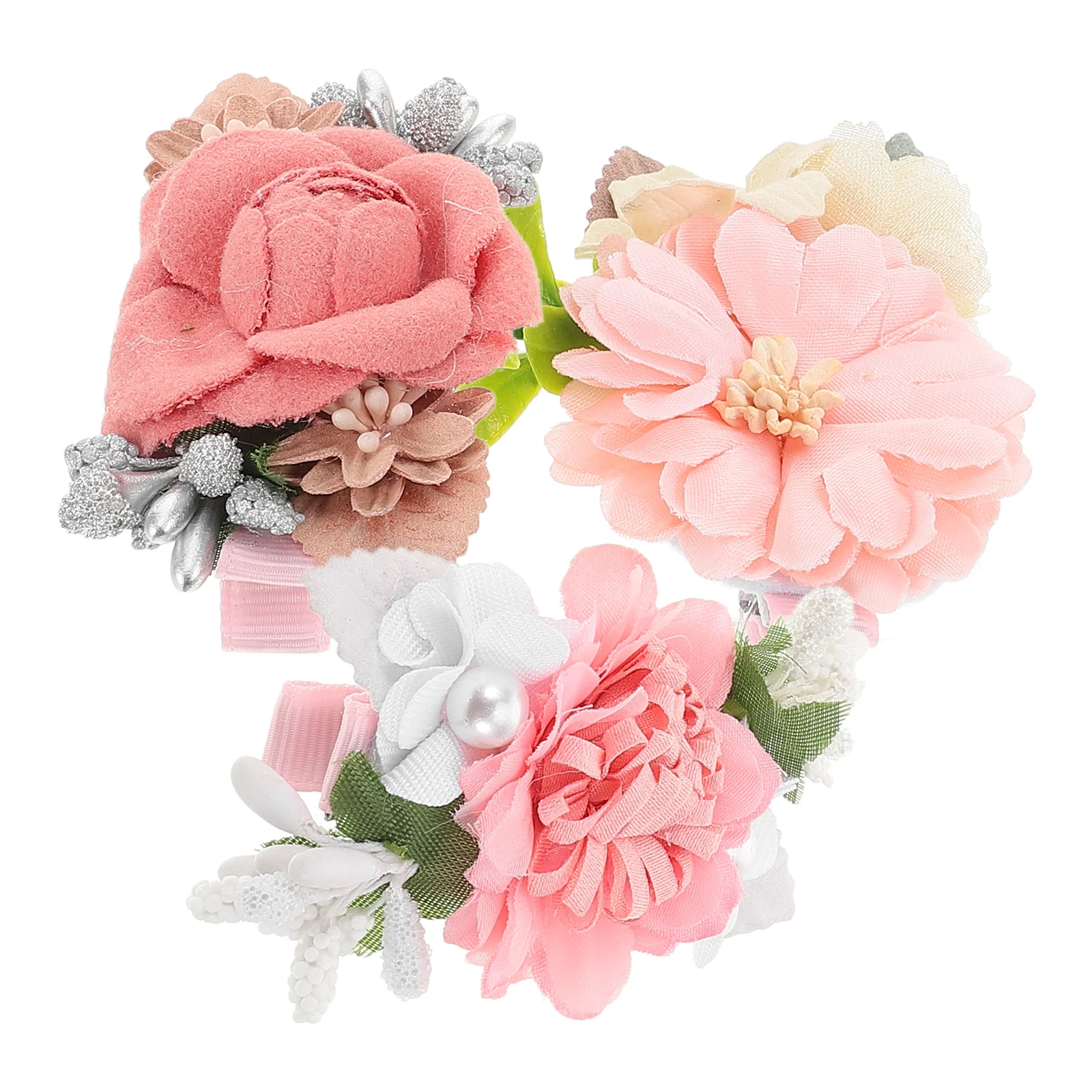 

3pcs Beautiful Hair Clips Hair Clips Girls Decorative Hairpins Kids Headdress Simulated Rose Accessories Elegant Bridal