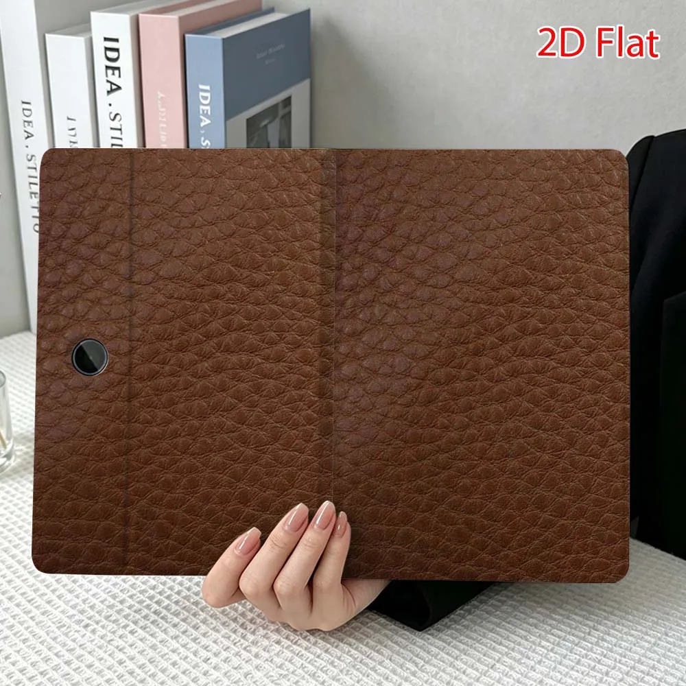 Brown Leather Texture For OPPO VIVO IQOO OnePlus Realme Pad 3 Pro 13 12.1 11.4 11 inch Pen Tray Tablet Case Soft
