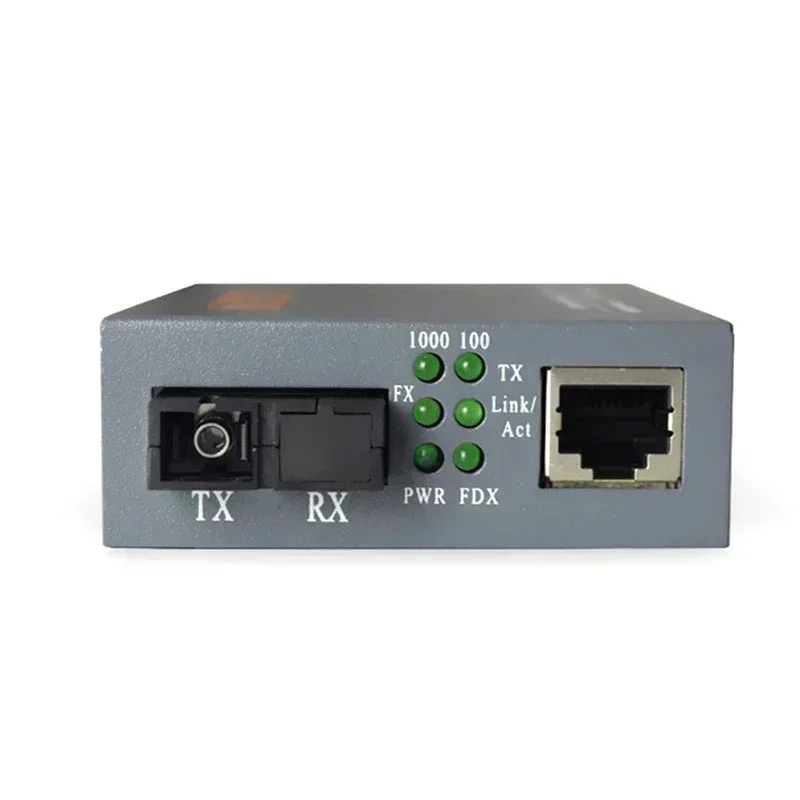 Gigabit Fiber Optical Media Converter HTB-GS-03 1000Mbps Single Fiber SC Port External Power Supply Optical fiber transmitter