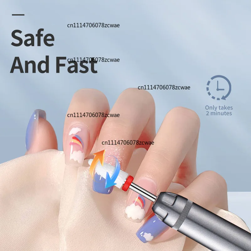 New Rechargeable Electric Nail Drill Machine, Portable 2-in-1 Nail Grinder with Drill Bits Set