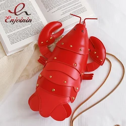 Mini sac à bandoulière en cuir Pu pour femmes, mignon, à la mode, Style homard, sacs à main et chaîne, pochette, 2021