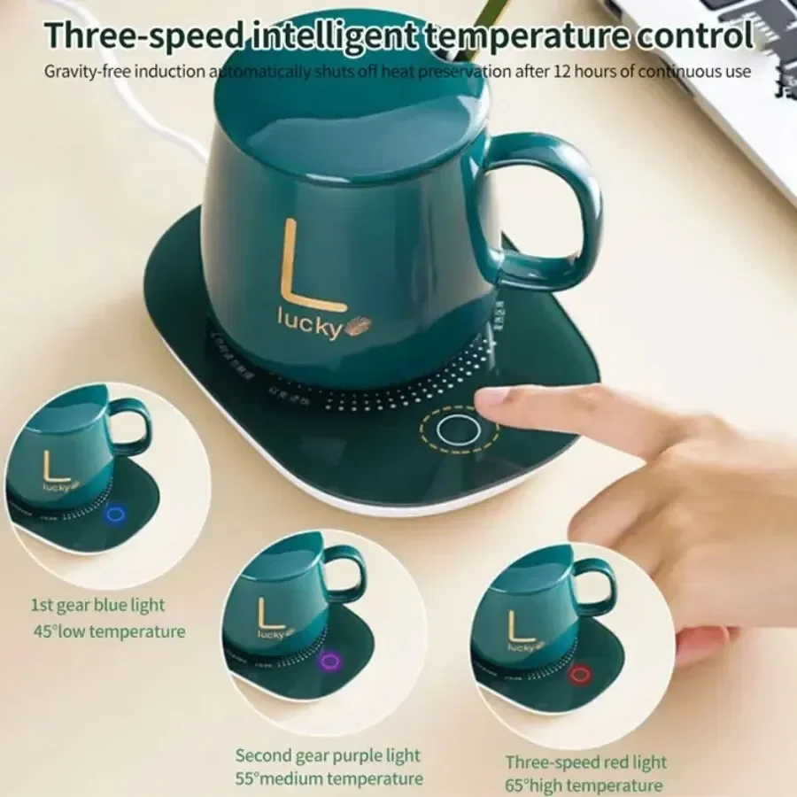 Smart Thermostatic Coaster, Suitable for Home and Office, Suitable for Hot Coffee, Tea, Milk, Water, Portable and Waterproof.