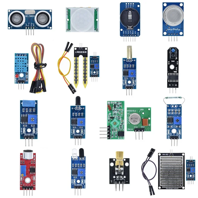 Imagem -04 - Kit de Módulo Sensor Tzt para Arduino 16 Pcs Lot Framboesa pi 16 Tipos