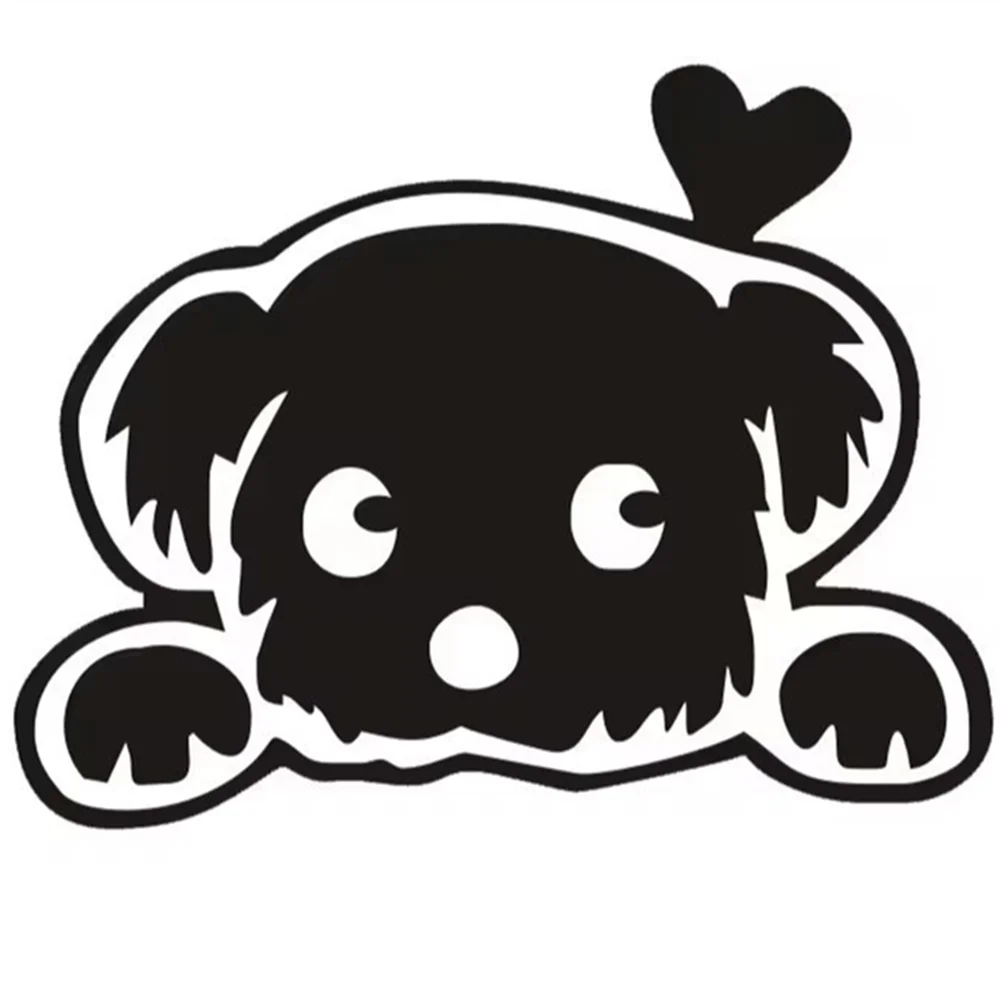 

Cute Cartoon Dog Animal Vinyl Decal, Pet Theme Sticker for SUV Truck Van Auto Exterior, Waterproof PVC Car Decor