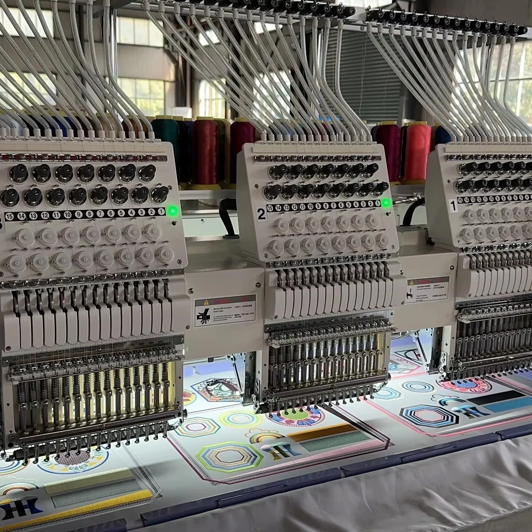 Cheap YunFu 15 Needles 3 Heads Embroidery Machine 3D Embroidery for Hat New Condition 5 Years Warranty Home Use