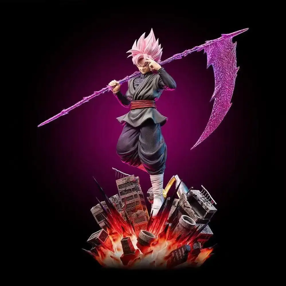 JT Statue Dragon Ball Z Zamasu Figure Led Base Black Goku Super Saiyan Action Figure Collection Model Toys Gift