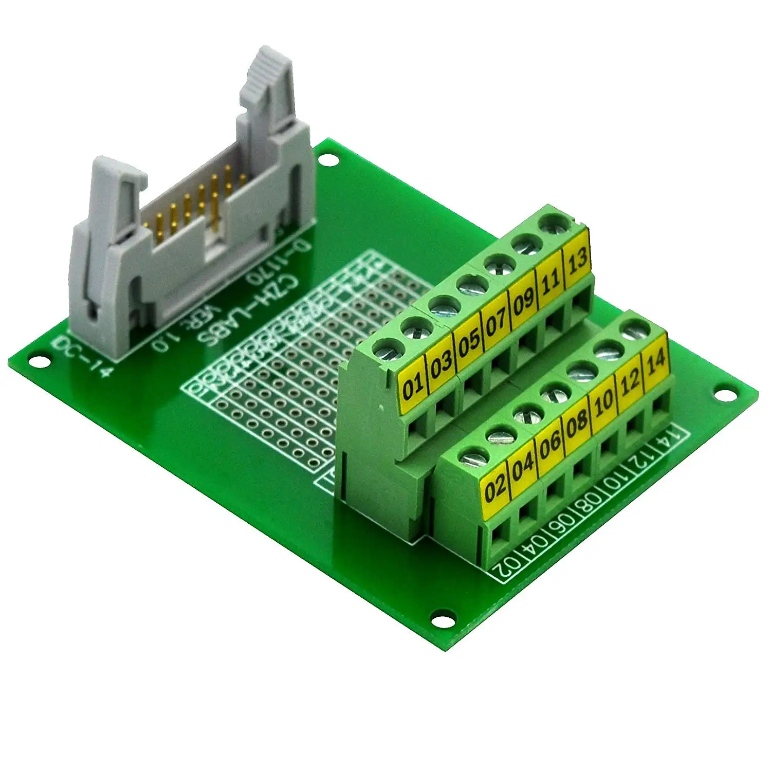 CZH-LABS IDC-14 Male Header Connector Breakout Board Module, IDC Pitch 0.1\