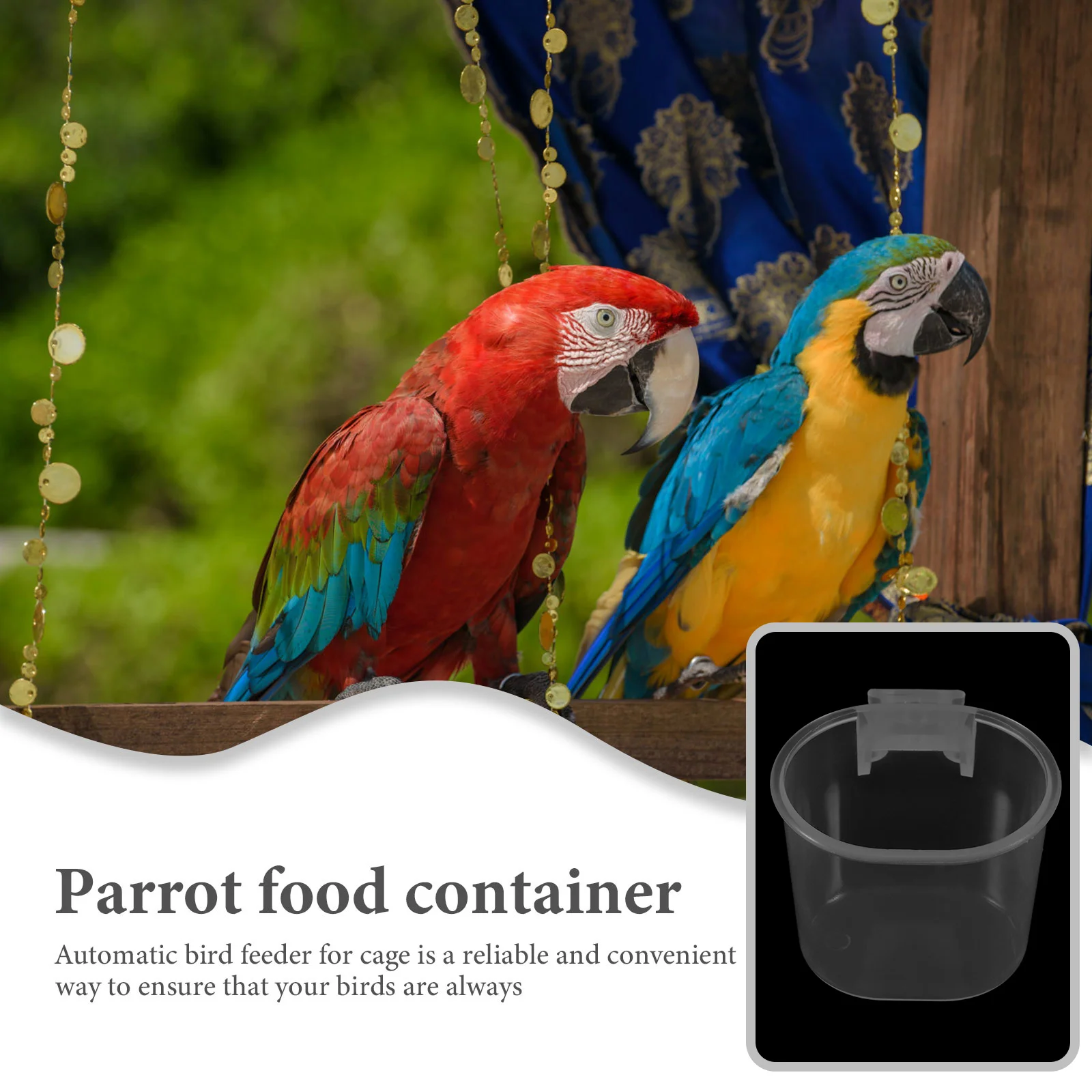 

10pcs Bird Bowl Bird Feeder For Cage Water Feeder Cage Parrot Plastic Container Easy Clean Home Pet Supplies Accessories