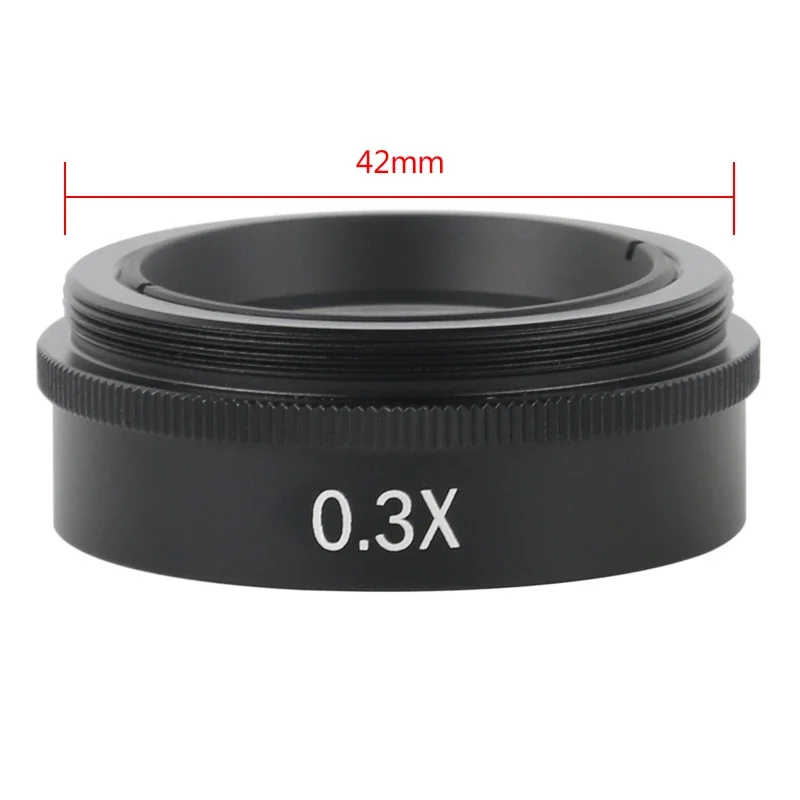 0.3X 0.35X 0.5X 0.75X 2X Barlow Lens  Auxiliary Objective Glass 42mm Thread Interface For C Mount Zoom Lens 120X/180X/200X/500X