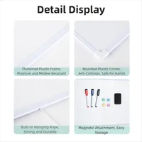 with 3 Markers & 4 Magnets Dry Erase Board 16" X 12" Double-Sided Graffiti Drawing Board Small Magnetic Memo Message Board 5