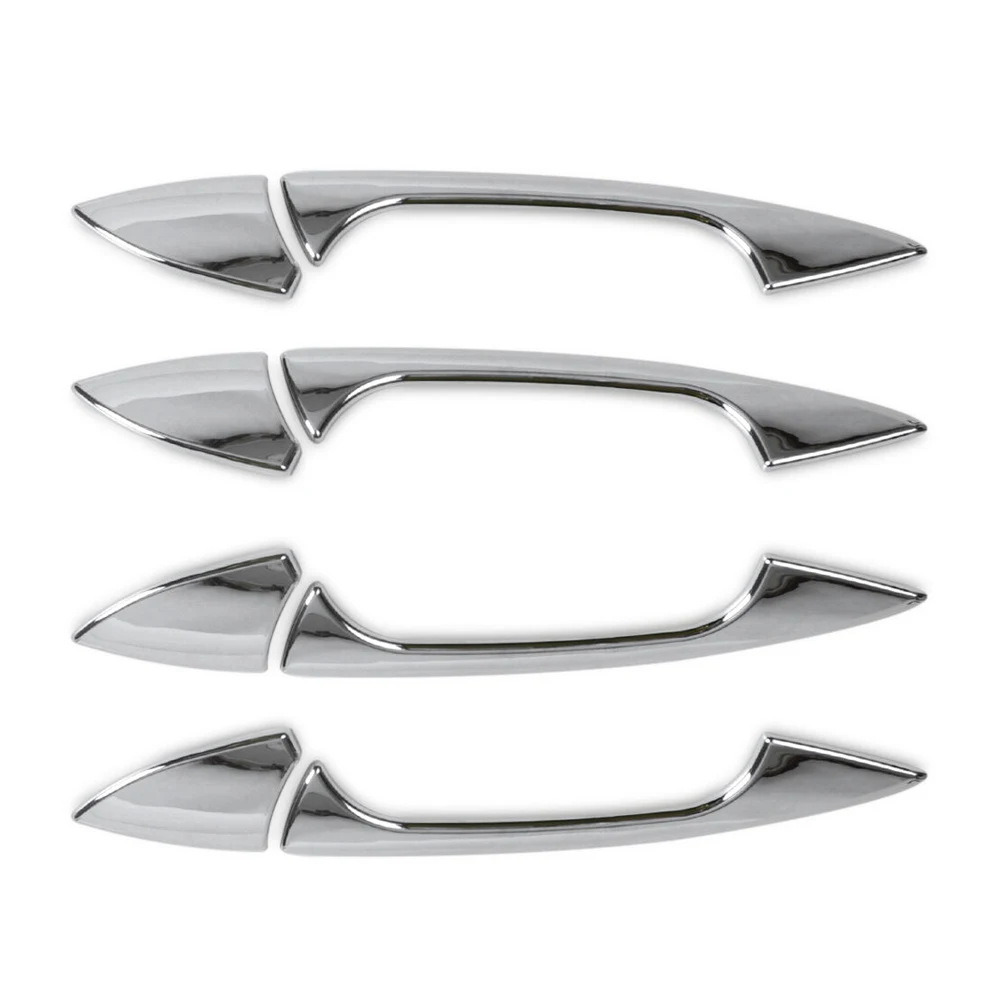 8Pcs Chrome Door Handle Cover for Mercedes-Benz B C E GLK ML CLA-Class W246 W204 W212 X204 W166 W117 Decor Sticker Accessories