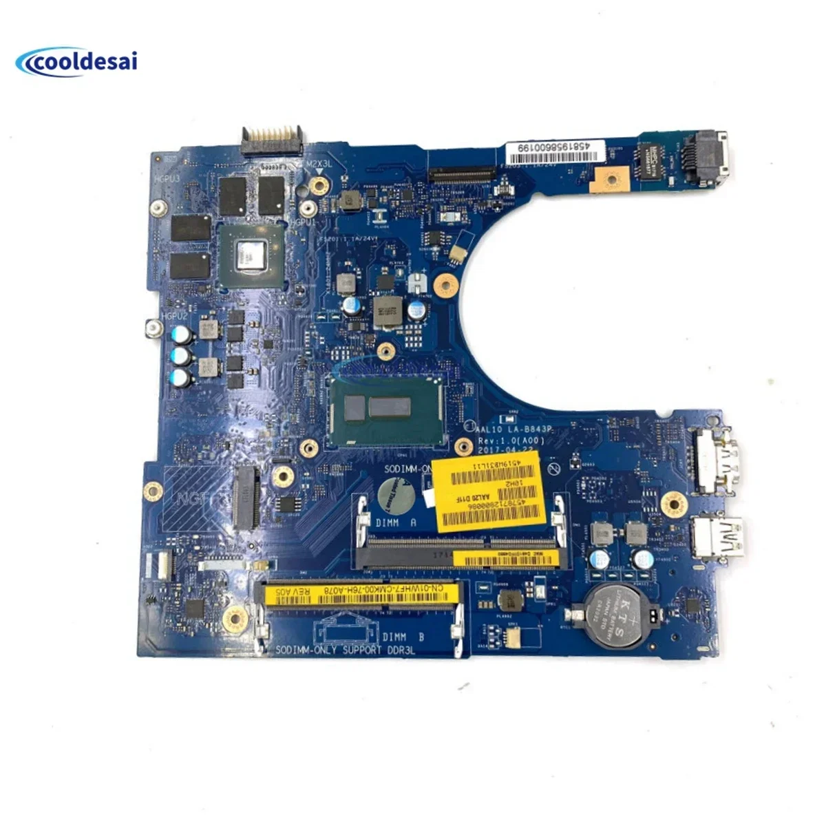 

LA-B843P Mainboard For DELL Inspiron 3458 3558 5458 5558 5758 Laptop Motherboard With i3 i5 i7-4th 5th Gen CPU GT820M/GT920M GPU
