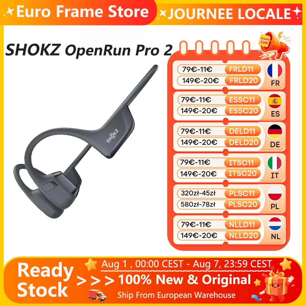 SHOKZ OpenRun Pro 2 S820/S821 Sportkopfhörer, offene Ohr-Kopfhörer, Bluetooth 5.3, Mikrofon mit Geräuschunterdrückung, IP55, wasserdicht
