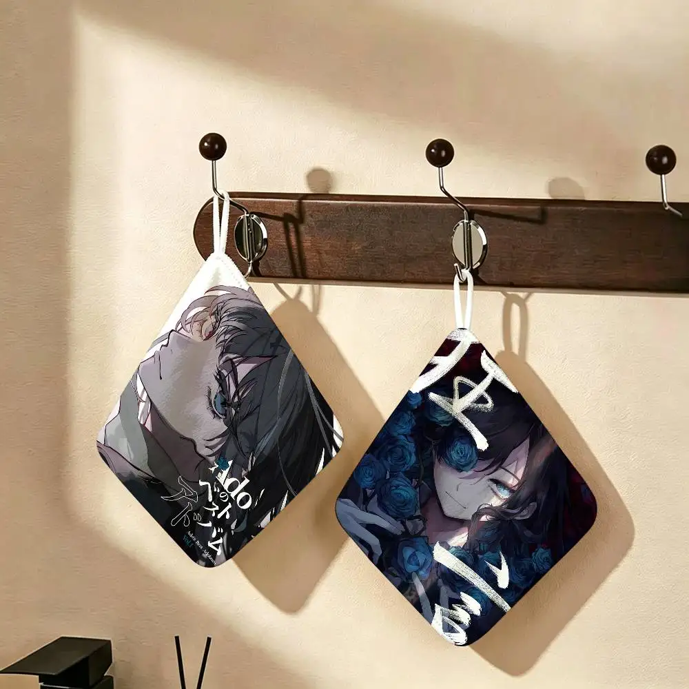 Cartoon Singer Ado Reusable Hanging Kitchen Towel, Polyester Cotton Soft Fabric for Office Home Daily Life