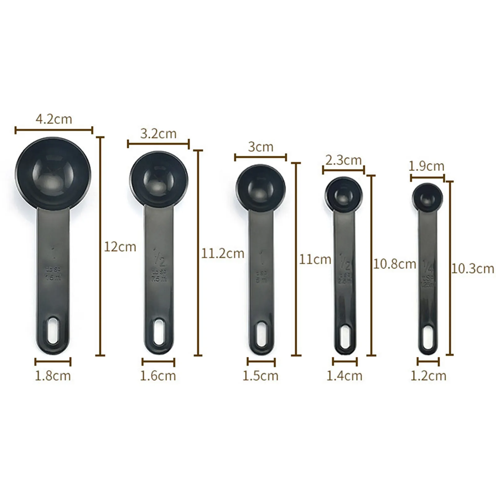 5pcs Measuring Tools Kitchen Measuring Spoons Teaspoon Sugar Scoop Cake Baking Flour Measuring Cups Kitchen Measuring Spoons