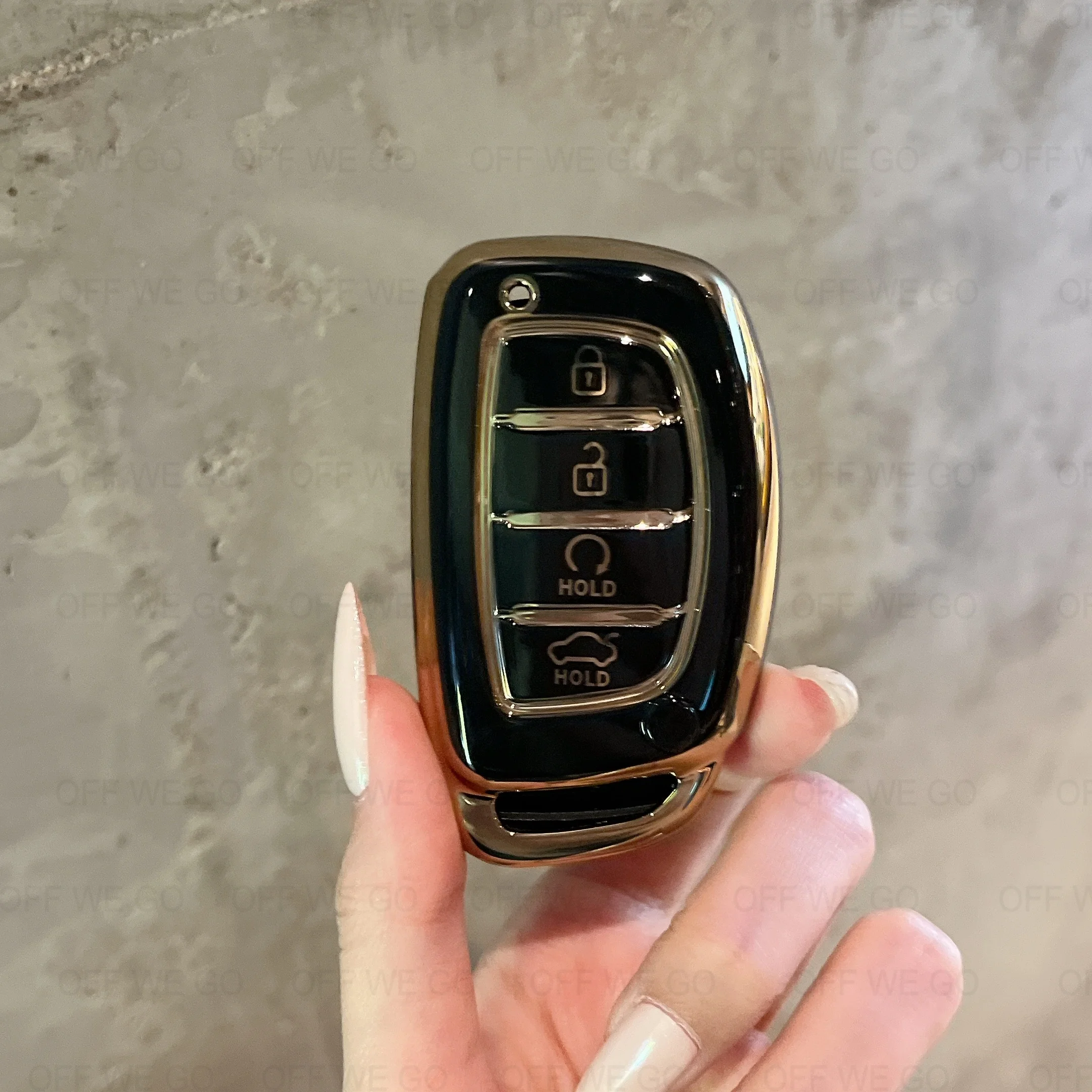 Leder-Autoschlüsselanhänger Schlüsselring Autoschlüsselhülle Set für Hyundai Tucson Santa Fe Rena Sonata Elantra Creta Ix35 Ix45 I10 I30 I40 – Detail 12