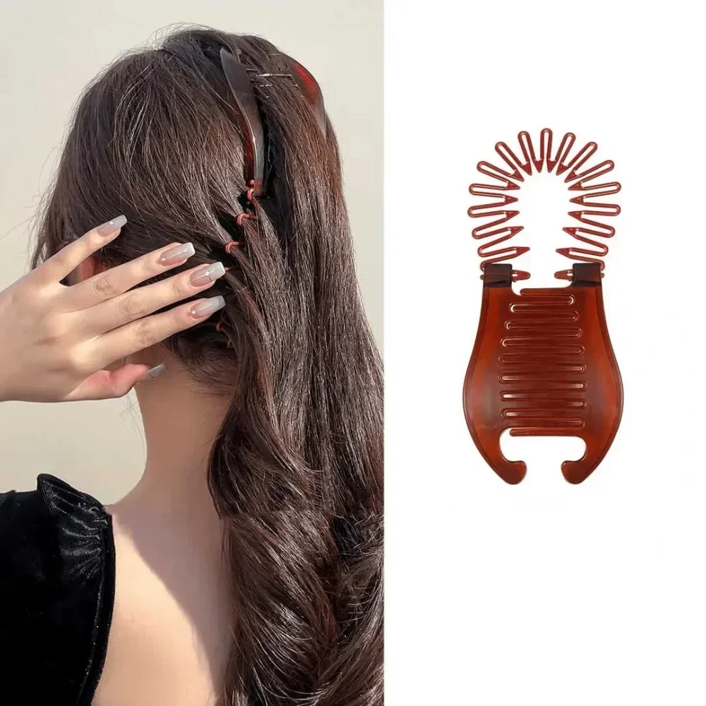 

Hair Claw For Women Elastics Comb Banana Barrettes Clip Riser Claw Hair Accessories Fashion Plastic Flexible Headwear