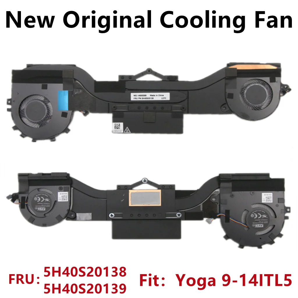 Original para Laptop Lenovo Ideapad Yoga 914itl5 Cpu Ventilador de Refrigeração Dissipador do Radiador 5h40s20138 5h40s20139 At1kk001dt0 Novo
